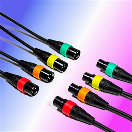 쿠팡 ZOOM XLR-4C CP 컬러링 XLR 캐논 케이블 2.5M 4개 세트